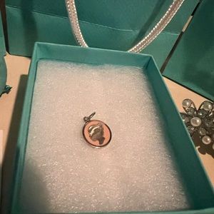 RARE Tiffany & Co “Girl” Pink Enamel Charm